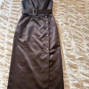Niteline Chocolate Satin Dress